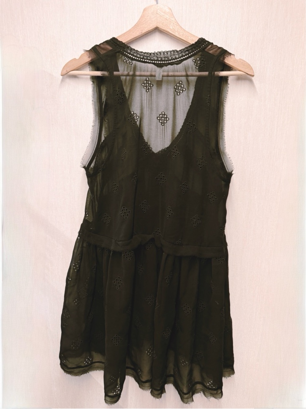 Free People Intimately Black Eyes For You Trapeze Sheer Babydoll Dress, Size XS - Picture 7 of 13